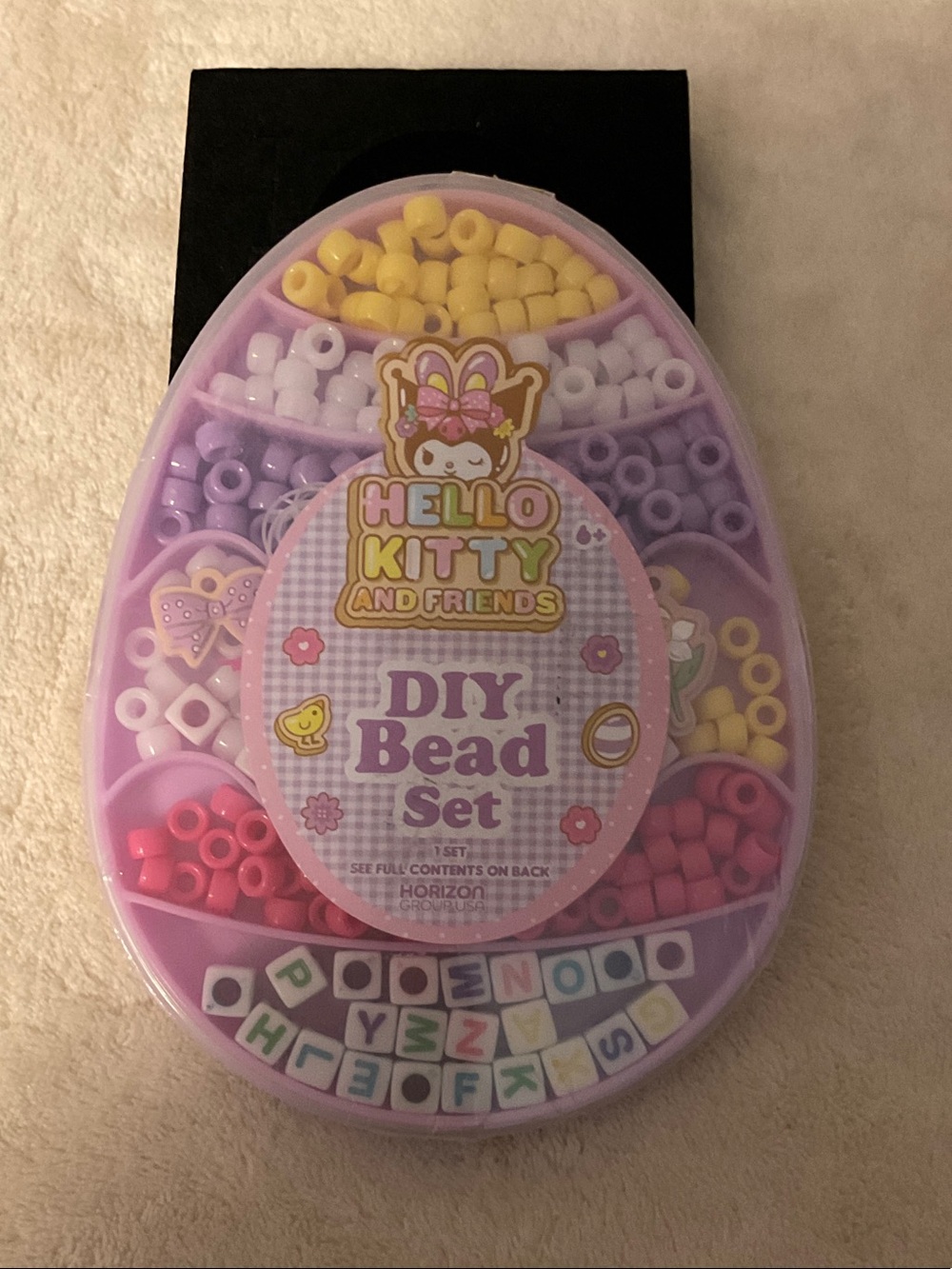 Hello Kitty DIY Bead Set - pastel purple, pink, yellow, white